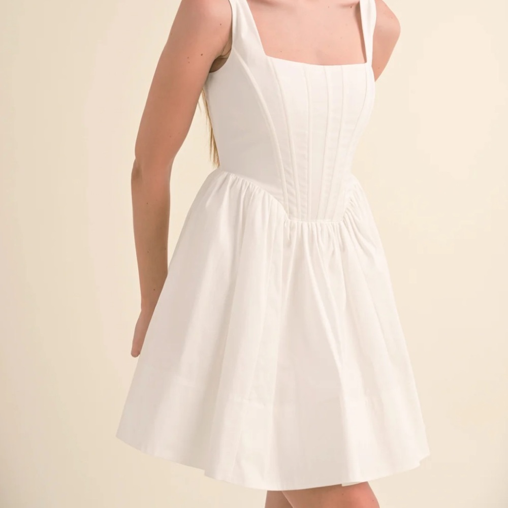 RESET BY JANE | Cute to the Core White Corset Dress Croquette NWT